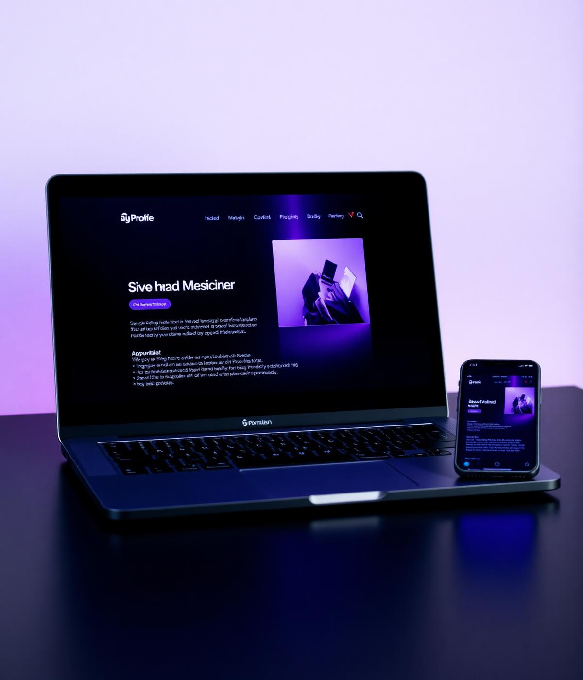 Webdesign Projekt auf Laptop und Smartphone